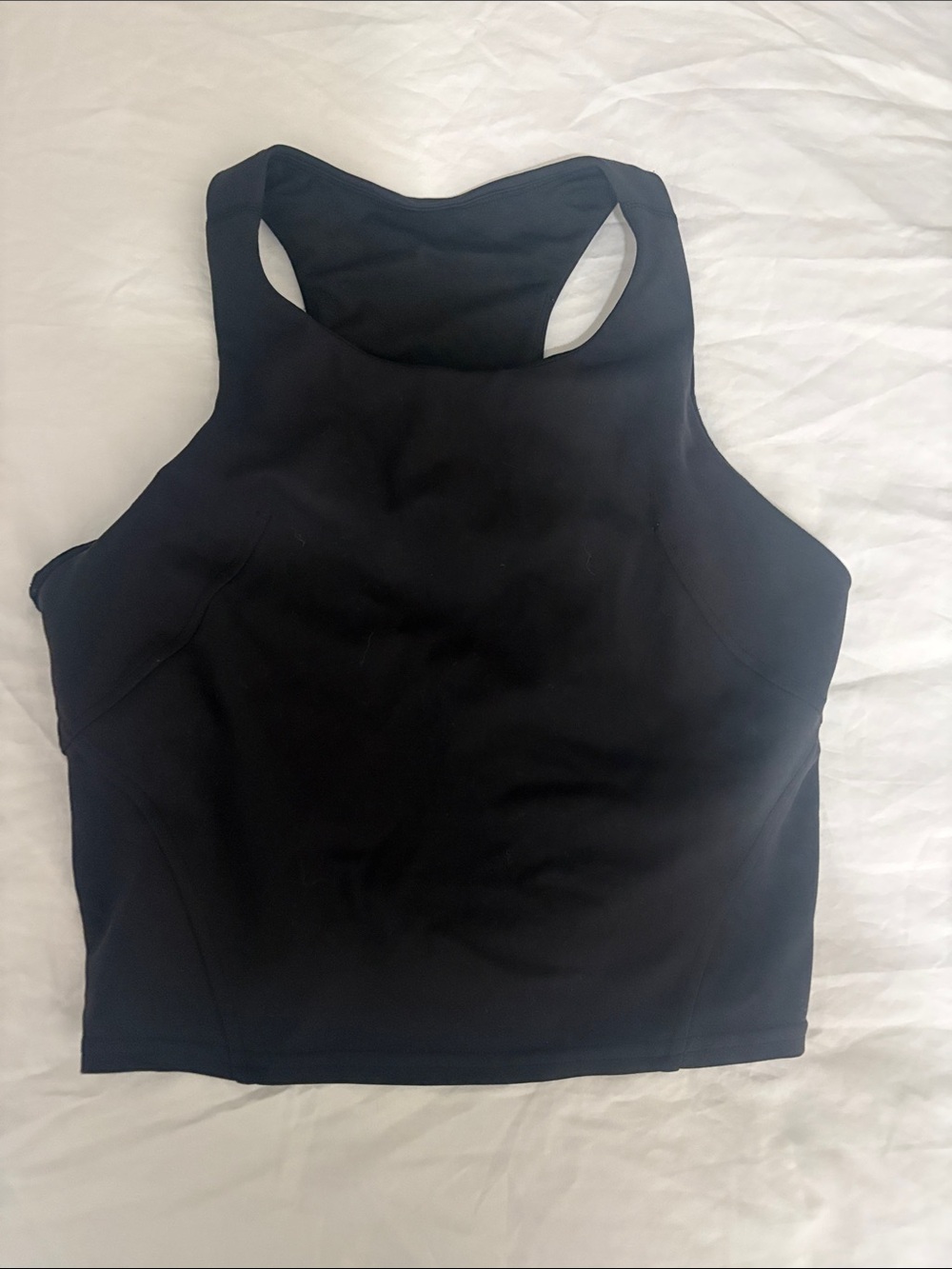 lululemon athletica Black Racerback Sports Crop
